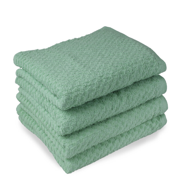 DoubleDry Handdoekenset popcorn weave 4 stuks 70x140 cm 100% katoen - 2975088 large