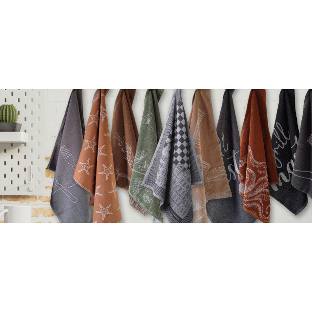 DoubleDry Luxe keukenhanddoeken set 6 stuks 50x50 cm 100% katoen hoge 2825953 large