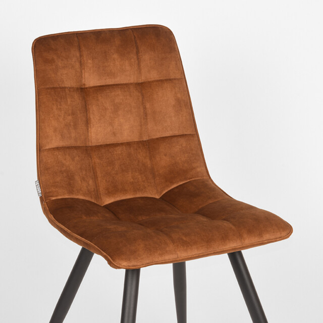Label51 Eetkamerstoel jelt oker velours set van 2 3183308 large