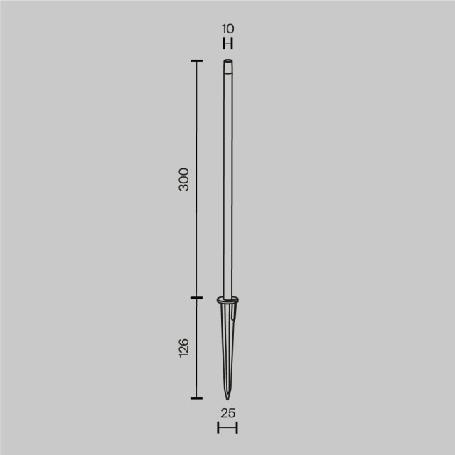 Maytoni Outdoor landschapsverlichting spear grafiet Ø1 3004619 large