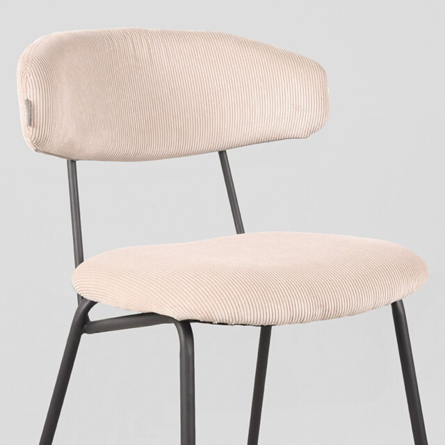 Label51 Eetkamerstoel zack naturel ribcord set van 2 3183408 large