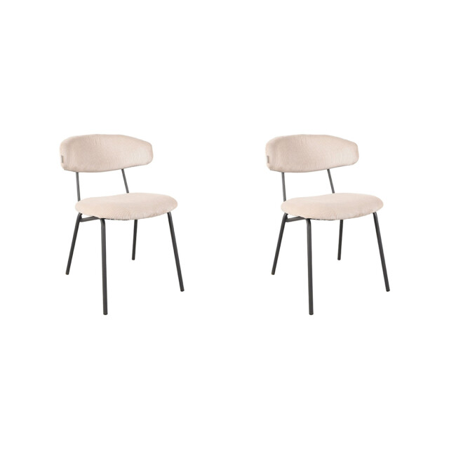 Label51 Eetkamerstoel zack naturel ribcord set van 2 3183408 large