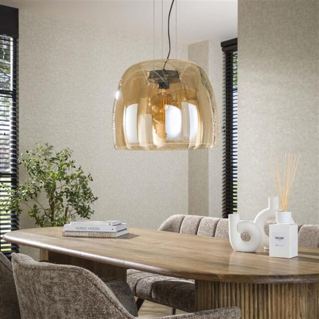 Hoyz hanglamp 1l drift xl glass amber color glas 3186147 large