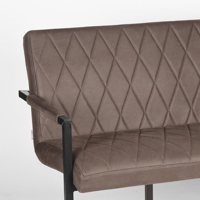 Label51 Eetkamerbank denmark antraciet microfiber 155 cm 3183221 large
