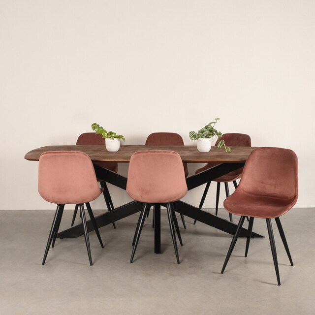 Label51 Eetkamertafel zane - mangohout 160 cm 3183622 large