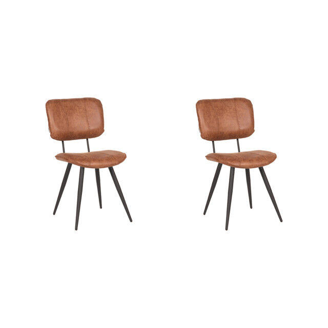 Label51 Eetkamerstoel fos cognac leder set van 2 3183241 large