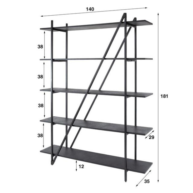 Hoyz wandrek 140cm 5 laags piega - 3185980 large
