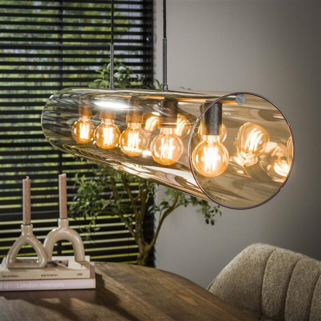 Hoyz hanglamp 5l tube amber glas artic 3184020 large