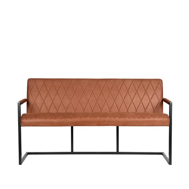 Label51 Eetkamerbank denmark cognac microfiber 155 cm 3183220 large