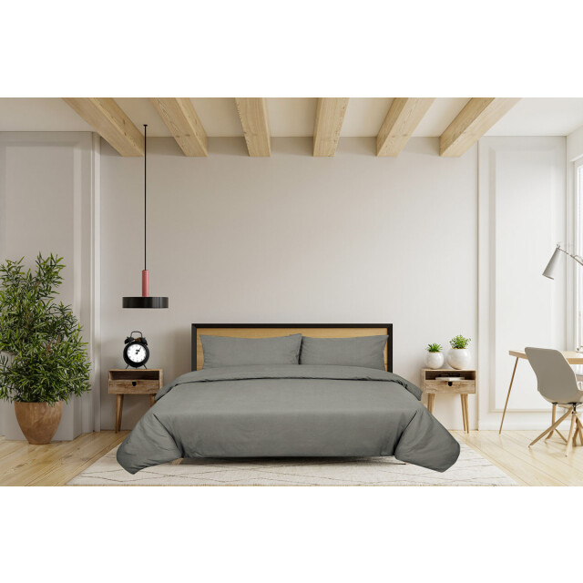 DoubleDry Dekbedovertrek 100% natuurlijk katoen lits jumeaux 240x200/220 cm + 3016625 large