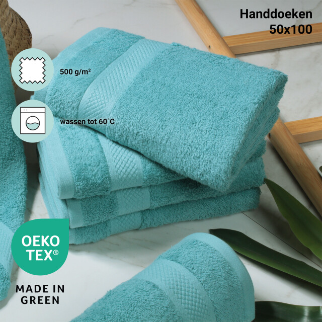 DoubleDry Hotel handdoeken 50 x 100 cm – set van 6 – 100% katoen 500 g/m2 – 2825965 large