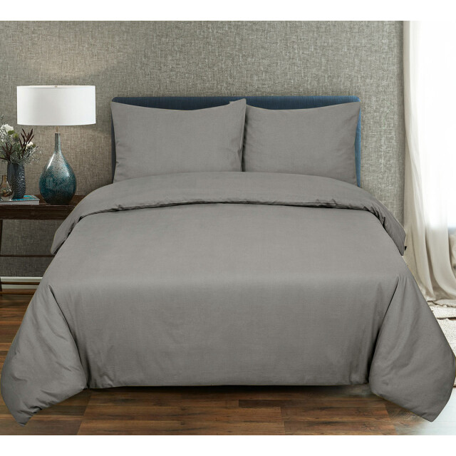 DoubleDry Dekbedovertrek 100% natuurlijk katoen lits jumeaux 240x200/220 cm + 3016625 large