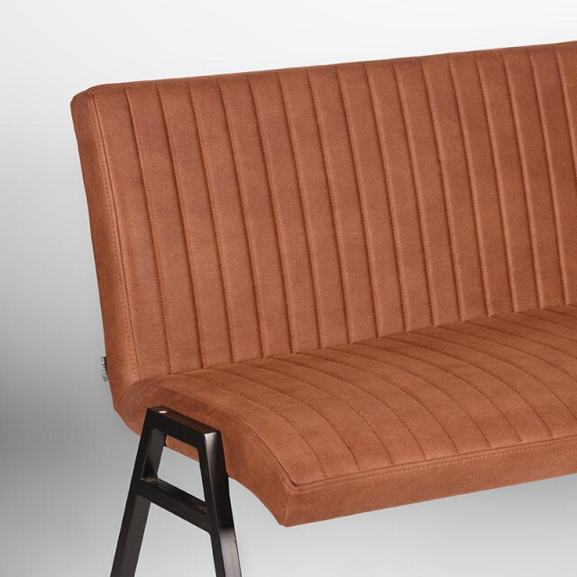 Label51 Eetkamerbank matz cognac microfiber 175 cm 3183219 large