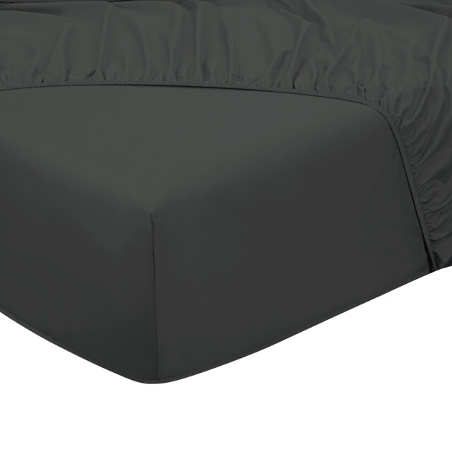 DoubleDry Luxe hoeslaken egyptisch percal katoen 90x200 donkergrijs 2827744 large
