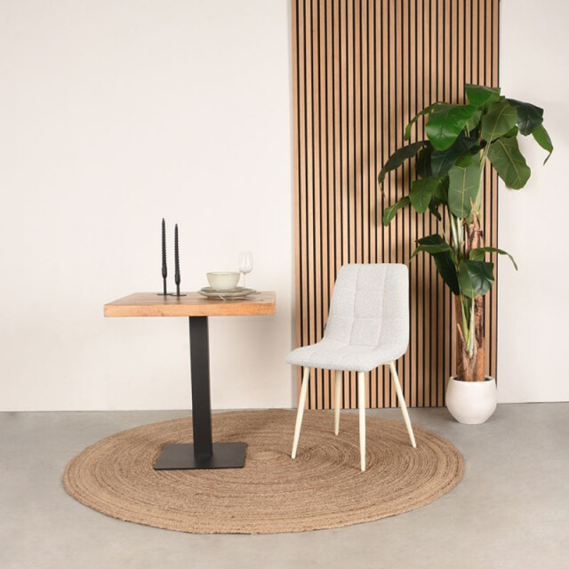 Label51 Eetkamerstoel nino 54x45x89 cm naturel stof set van 2 3183539 large