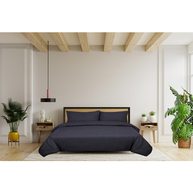 DoubleDry Dekbedovertrek 100% natuurlijk katoen tweepersoons 200x200/220 cm + 2902330 large