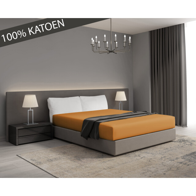DoubleDry Hoeslaken jersey 100% katoen eenpersoons 90x200 cm zacht & 3173857 large