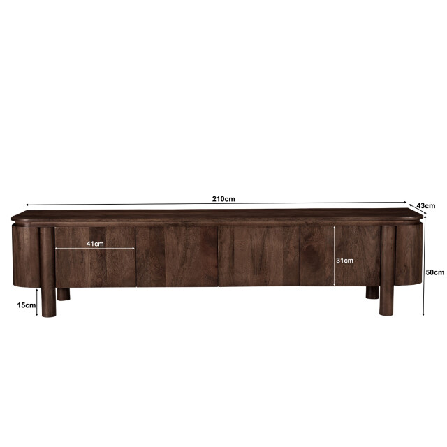 Livingfurn tv-meubel salano brown 210 cm - 3186057 large
