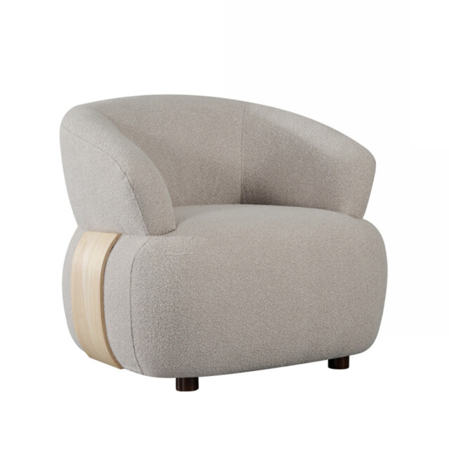 Label51 Fauteuil valenza naturel stof naturel hout 79x83x73 cm 3183678 large