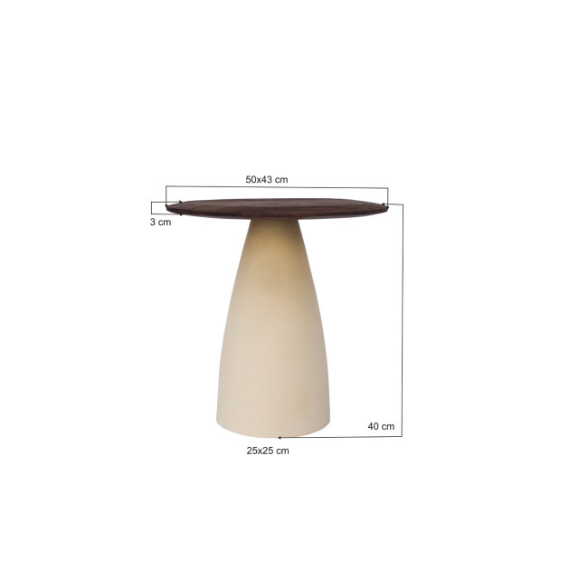 Brix salontafel marron - mangohout 50 cm 3185818 large