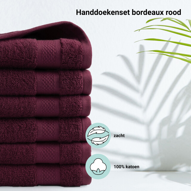 DoubleDry Hotel handdoeken 50 x 100 cm – set van 6 – 100% katoen 500 g/m2 – 3056303 large