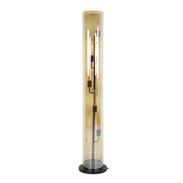 Hoyz vloerlamp 5l tube amber glas artic 3184018 large