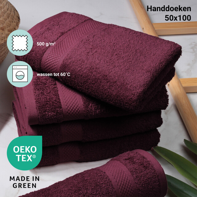 DoubleDry Hotel handdoeken 50 x 100 cm – set van 6 – 100% katoen 500 g/m2 – 3056303 large