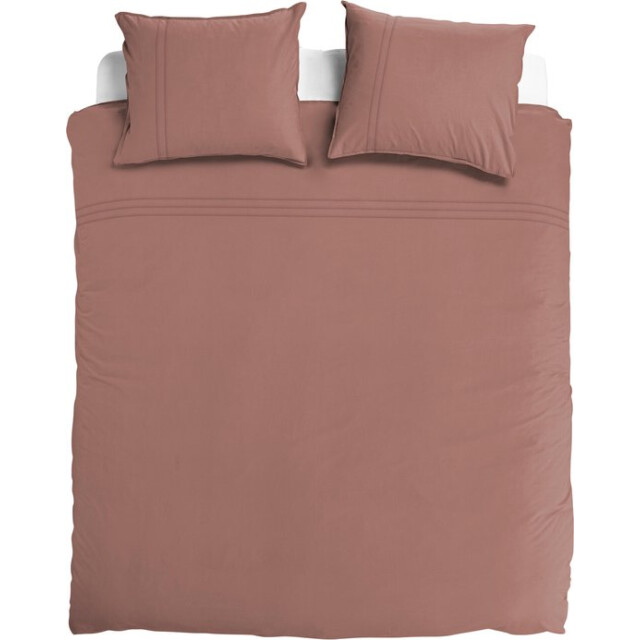 DoubleDry Luxe dekbedovertrek egyptisch percal katoen 140x200/220 brique 2827723 large