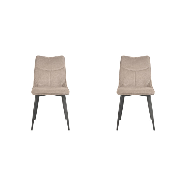 Label51 Eetkamerstoel riv 47x59x88 cm clay stof set van 2 3183545 large