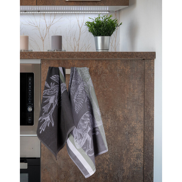 DoubleDry Luxe keukenhanddoeken set 6 stuks 50x50 cm 100% katoen hoge 3169262 large