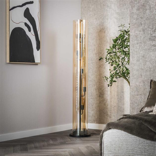 Hoyz vloerlamp 5l tube amber glas artic 3184018 large