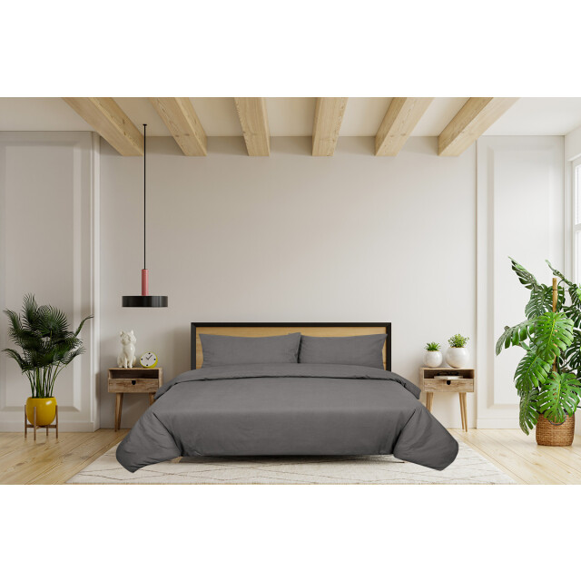 DoubleDry Dekbedovertrek 100% natuurlijk katoen lits jumeaux 240x200/220 cm + 2902338 large
