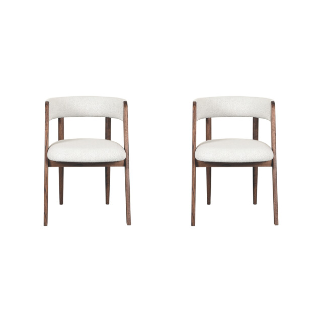 Label51 Eetkamerstoel sasha - boucle 82x54x75 cm set van 2 3183657 large