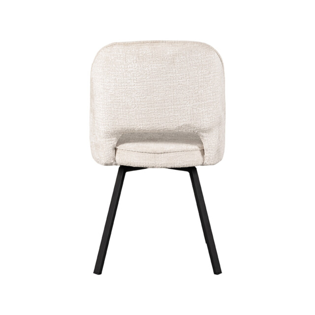 Label51 Eetkamerstoel lewis crème fluweel 58x52x84 cm set van 2 3183498 large