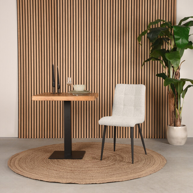 Label51 Eetkamerstoel sam 57x45x86 cm naturel stof set van 2 3183536 large