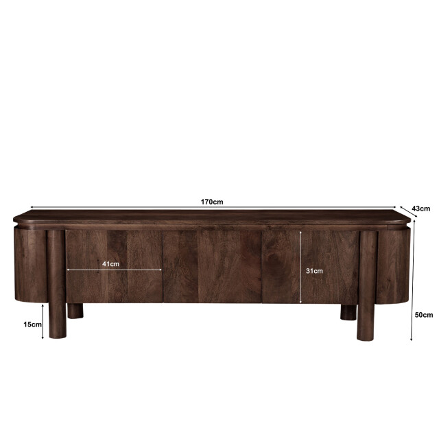 Livingfurn tv-meubel salano brown 170 cm - 3186056 large
