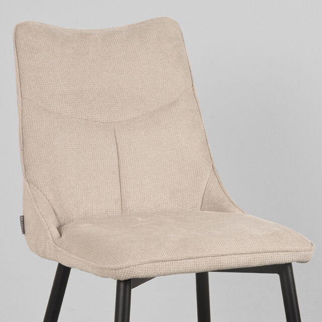 Label51 Eetkamerstoel riv 47x59x88 cm naturel stof set van 2 3183537 large