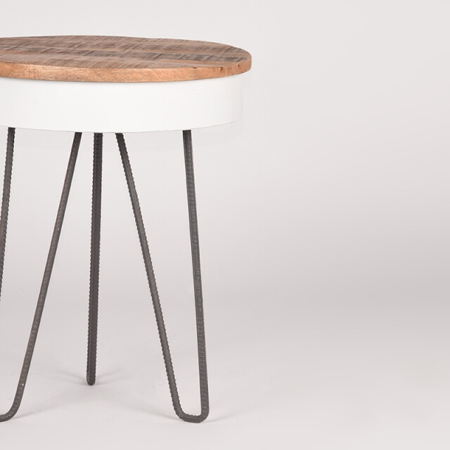 Label51 Bijzettafel saria - mangohout rond 44 cm 3183156 large