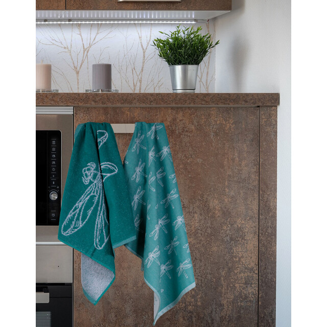 DoubleDry Luxe keukenhanddoeken set 6 stuks 50x50 cm 100% katoen hoge 3169260 large