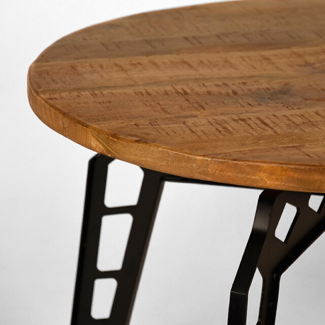 Label51 Salontafel pebble rough mangohout rond 80 cm 3183176 large