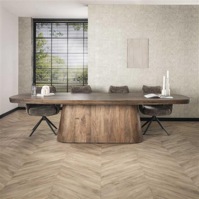 Hoyz eetkamertafel 300 arcadia oval massief acacia drift brown 3185953 large