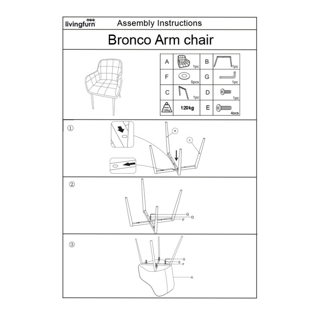 Livingfurn eetkamerstoel bronco greige stof set van 2 2936307 large