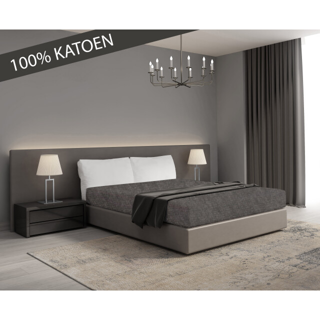 DoubleDry Hoeslaken jersey 100% katoen eenpersoons 90x200 cm zacht & 2927394 large