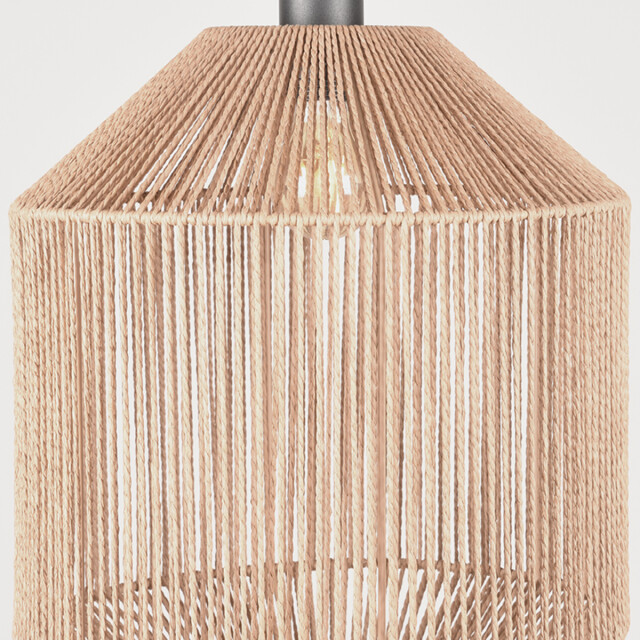Label51 Hanglamp ibiza naturel jute 1-lichts cilinder 3183414 large