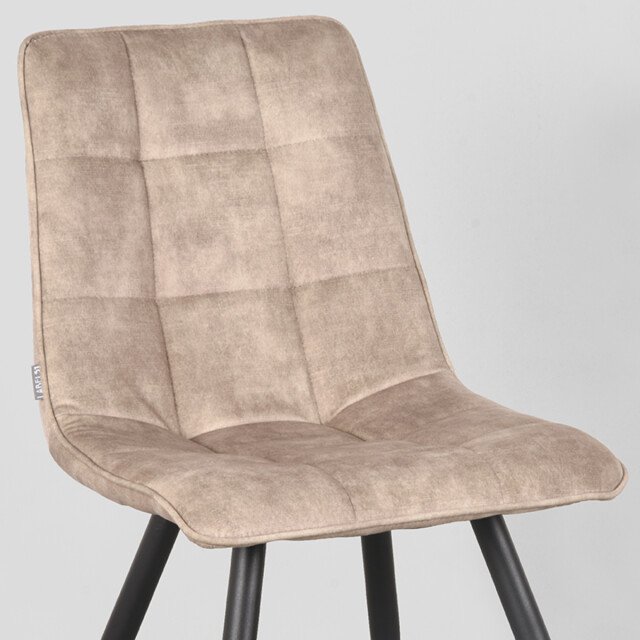 Label51 Eetkamerstoel jelt zand velours set van 2 3183574 large