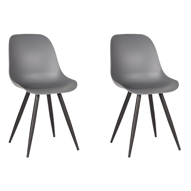 Label51 Eetkamerstoel monza antraciet kunststof set van 2 3183155 large