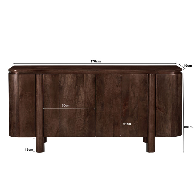 Livingfurn dressoir salano brown 170 cm - 3186053 large