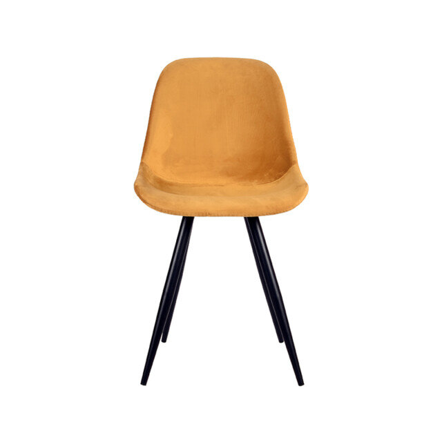 Label51 Eetkamerstoel capri oker fluweel set van 2 3183333 large