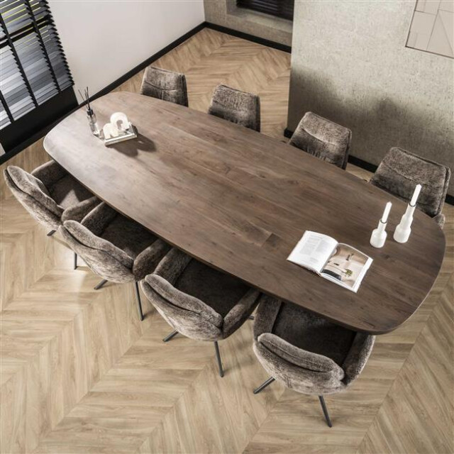 Hoyz eetkamertafel 300 arcadia oval massief acacia drift brown 3185953 large