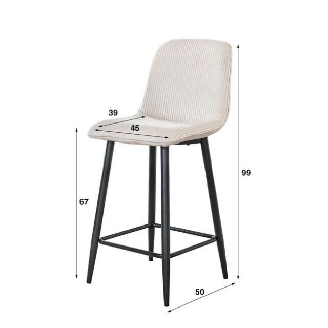 Hoyz barstoel rib rock gebroken set van 2 3183993 large